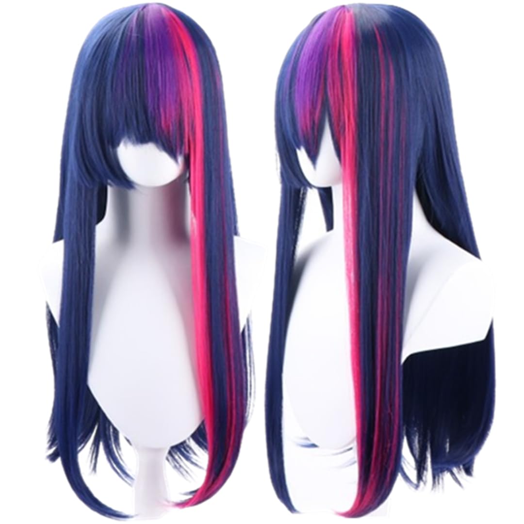 COSPLAZA Cosplay Wig Long Straight Flat Bang Synthetic Wig Anime Hair