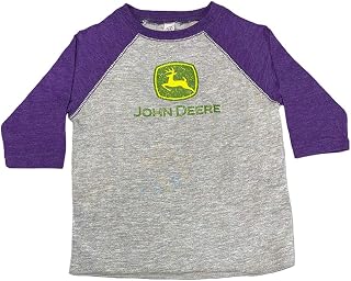 Toddler Girl Logo 3/4 Sleeve Raglan-Oxford/Purple