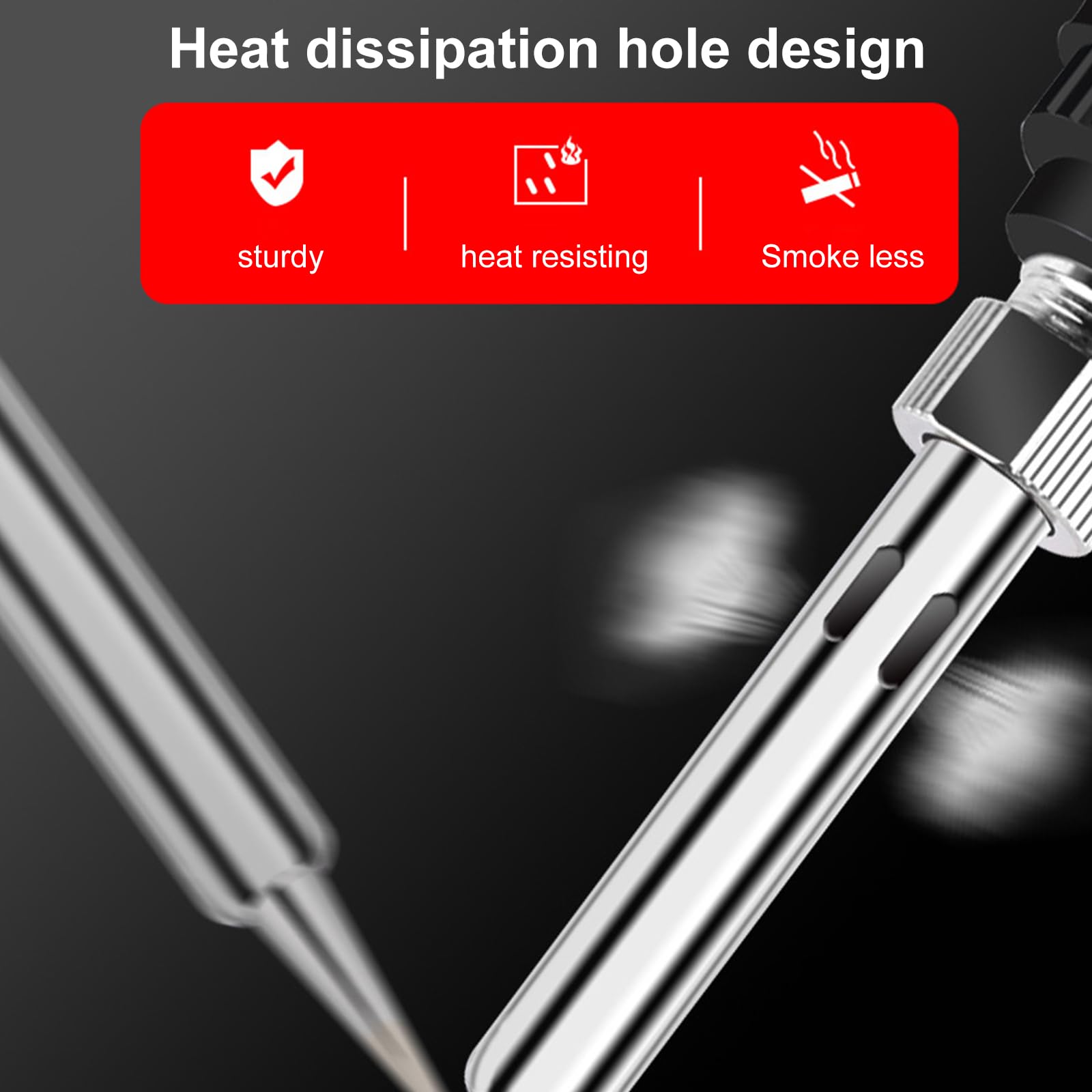 Kit Saldatore 60W Con 5 Punte | Temperatura Regolabile 200-450°C | Per Riparazioni Elettroniche - Foto 14