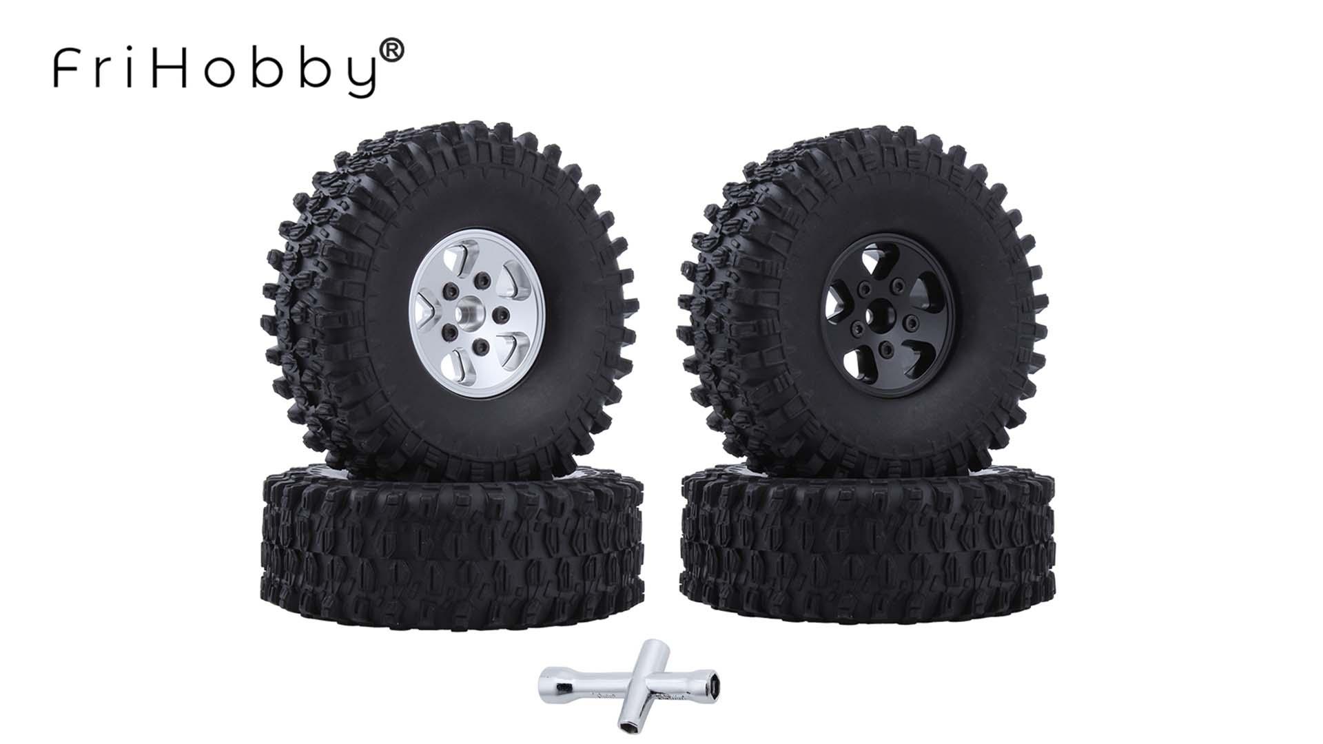 TREAL AXSPEED RC Beadlock Wheels Tires For Axial SCX10 II