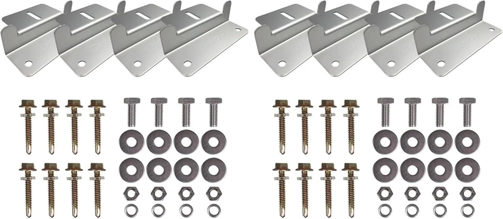 Solar Panel Mounting Brackets Solar Panel Mounting Z Brackets Lightweight Aluminum Corrosion-Free Construction for RVs,Trailers,Boats(8Pcs)