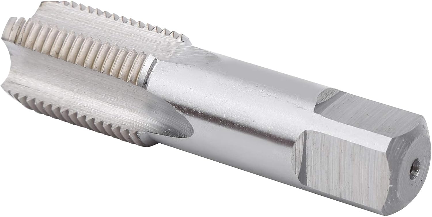 Pipe Thread Tap High Speed Steel, G1/2-14 Cutting Tool for Cast Iron Alloy Steel, 8cm HSS Tap with 3cm Usable Length for Metal Threading Applications