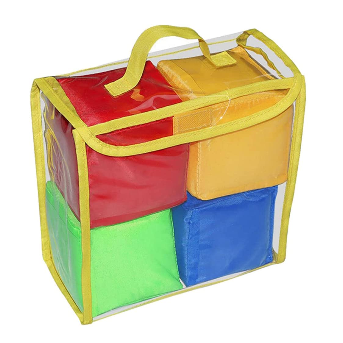 Set di 4 Dadi da Gioco, cubi in Morbida Schiuma, cubi tascabili per Imparare a insegnare, Dadi tascabili, in Schiuma, Grandi per Il Set Classe