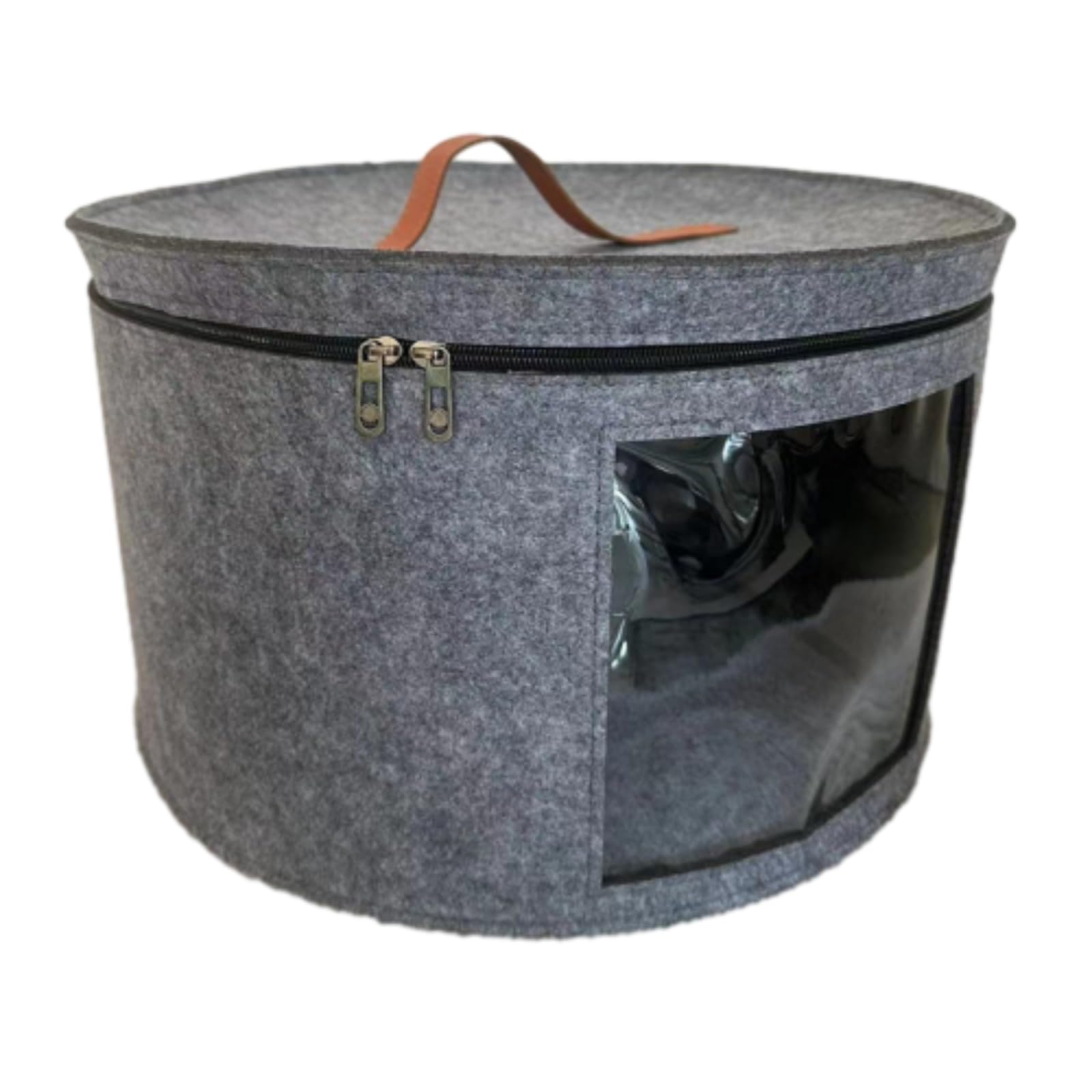 Moedweuo C Large Hat Storage Box With Lid, Foldable Travel Hat Organiser