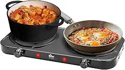 Kian - Fogão Elétrico Chapa Dupla 220V Preto FG-101