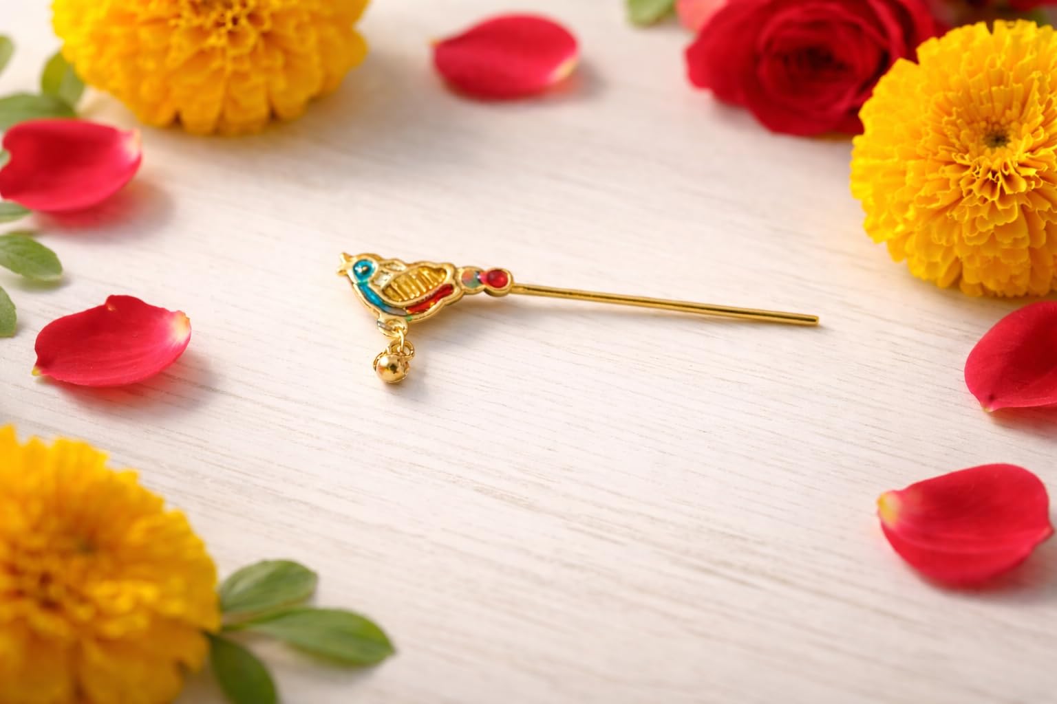 krishna bansuri (Flute) Beautiful Flute Multicolor Size 4 Inches, Krishna Flute for Idol, Thakur ji Metal bansuri for laddu Gopal.-image-21