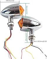 Vista 7 de FATECIM Luces intermitentes LED personalizadas para motocicleta, 2 unidades, con luces de correr/frenado, indicadores de alta resistencia, luces