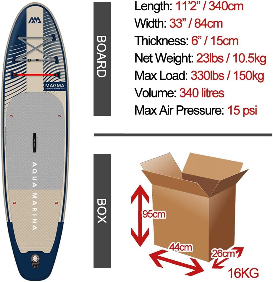 AM Aqua Marina Magma 11' 2'' Inflatable Stand Up Paddle Board