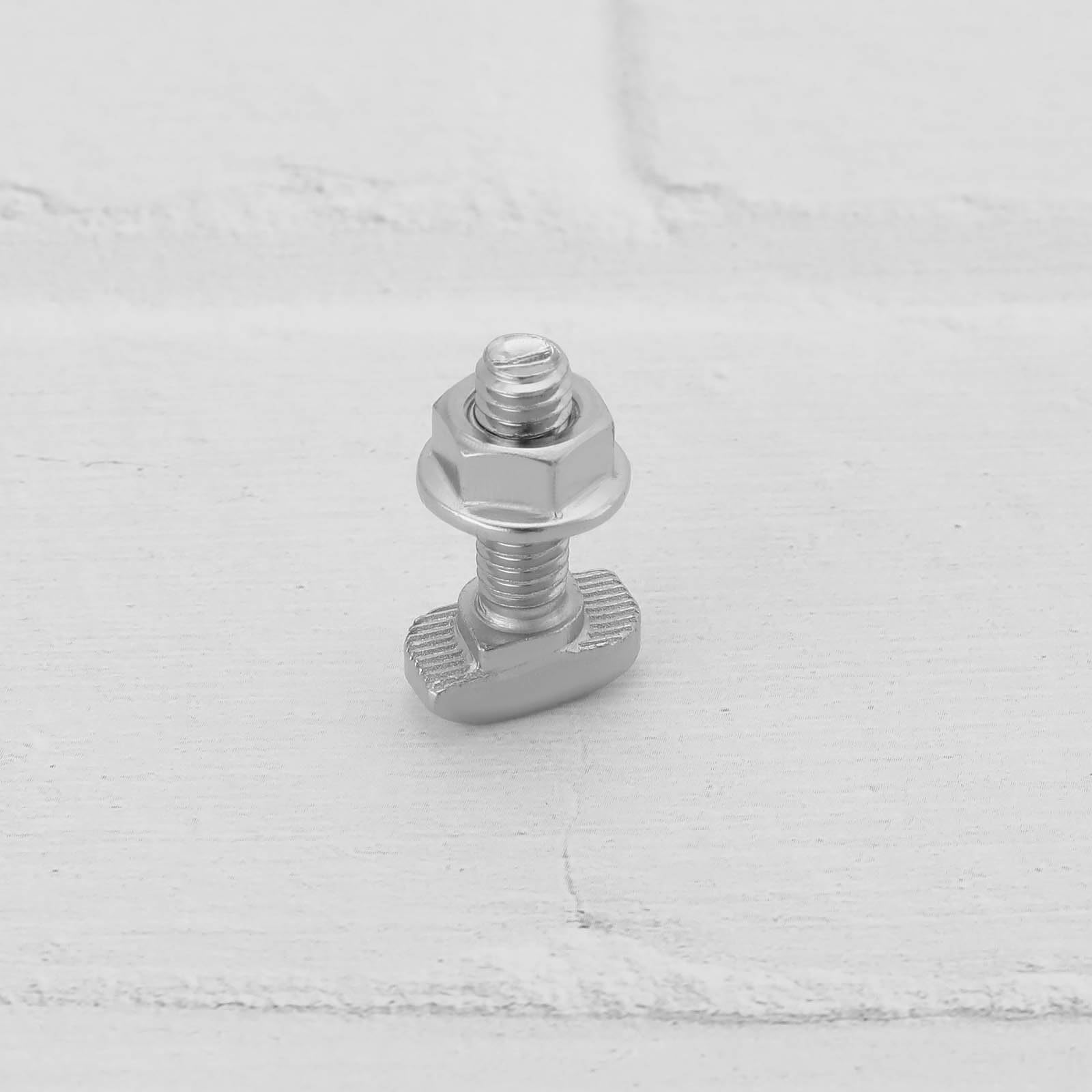 15 Juegos de Pernos de Inserción con Ranura en T M6 con Kits de Tuercas de Brida Hexagonales M6 Perno en Forma de T para Ranura en T Perfil de Aluminio Serie 30 de 8 Mm
