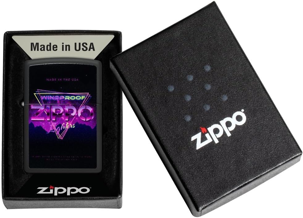 Encendedor Zippo personalizado con grabado negro mate miniatura 6