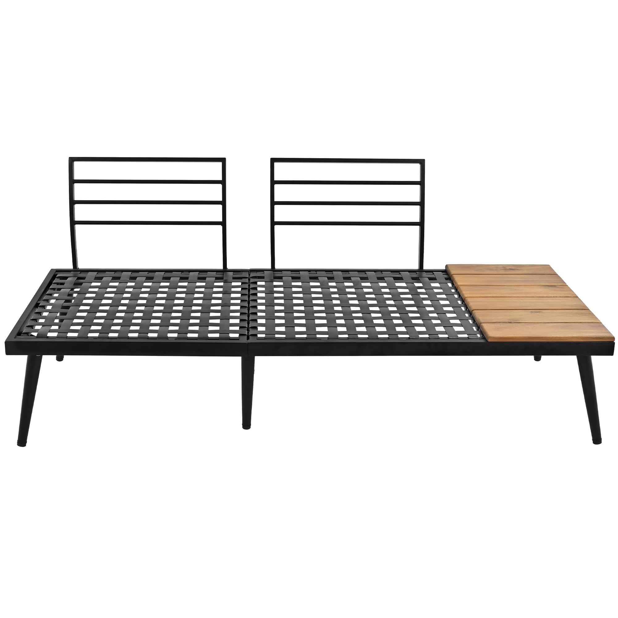 Set di mobili da giardino Dolamaní per 5-6 persone, set da 6 pezzi (2x divano a 2 posti, 2x poltrona singola, 2x tavolo), set lounge da giardino in ferro, gruppo da pranzo per terrazzo, balcone
