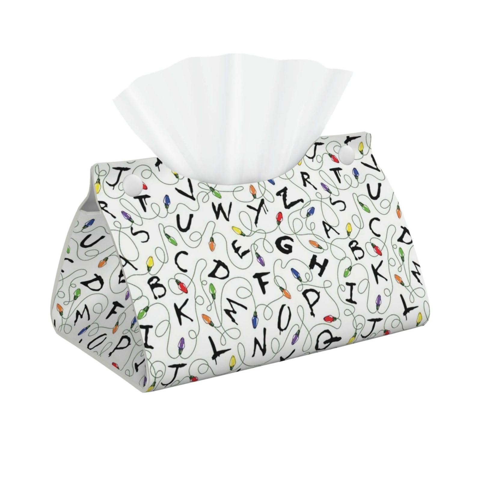 Character Stripes Print Long Tissue Box Cover Tissue Dispenser Box For Living Room, Office, Car, Bathroom