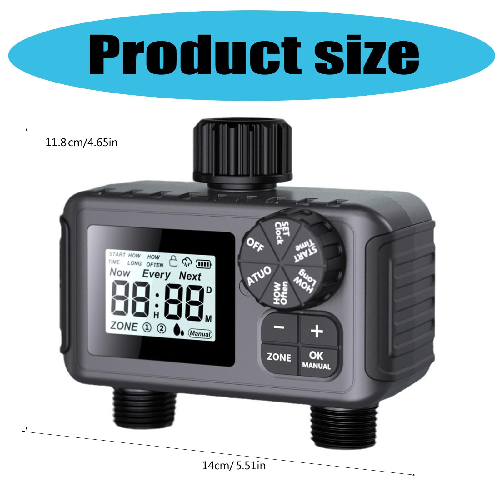 ordinarYone Timer automatico per irrigazione a 2 zone, per individui impegnati e appassionati di giardino domestico