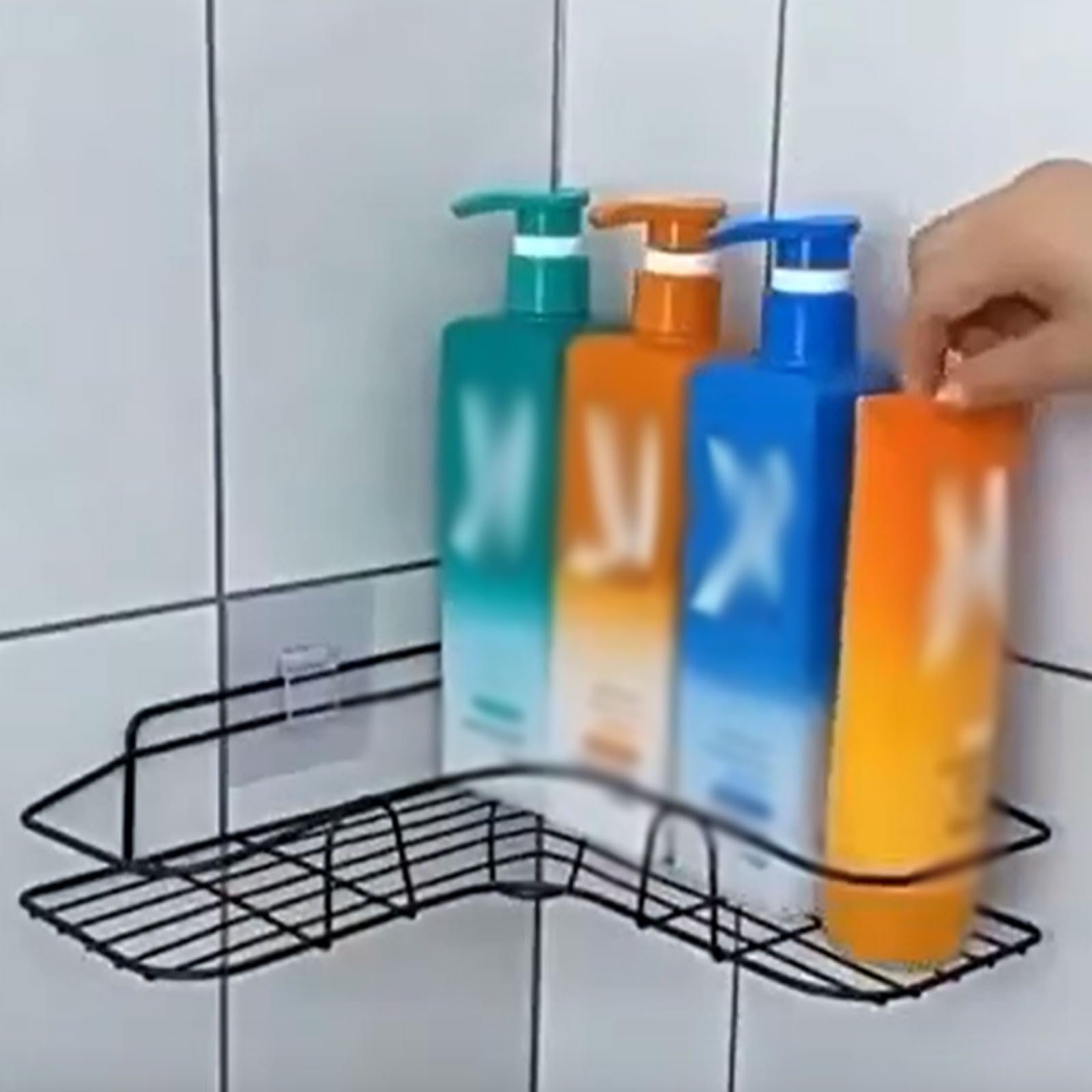 estantes del baño,estantes esquineros de baño,Estante Baño Sin Taladro,Adhesivo Estantes Cesta para Ducha,estante de ducha de acero inoxidable,Accesorios,para Champú y Gel de Baño,para Cocina o Baño