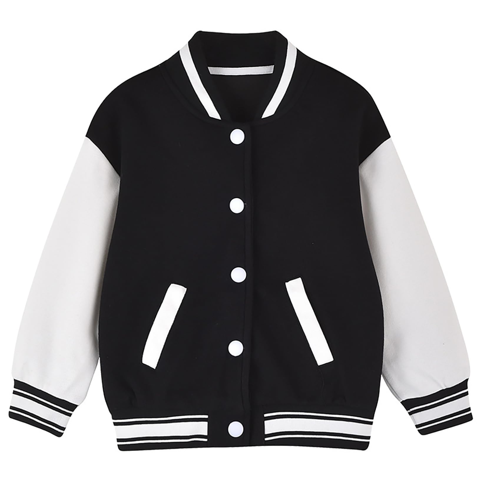 Nyeemya Chaqueta De Béisbol Para Niña Niños Chaqueta Universitaria Abrigos College Jacket Clásico Chaqueta