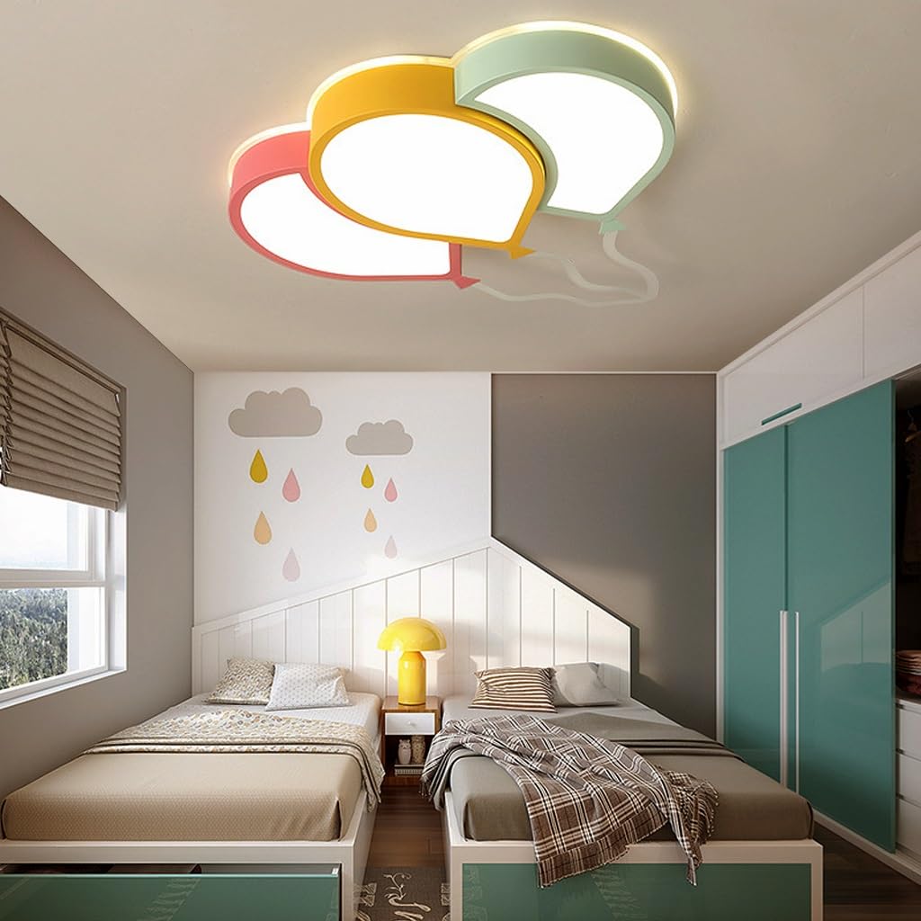 Plafoniera LED Moderna Dimmerabile a Soffitto con Palloncino Colorato 36W 220V 2700K-6500K per Camera Bambini