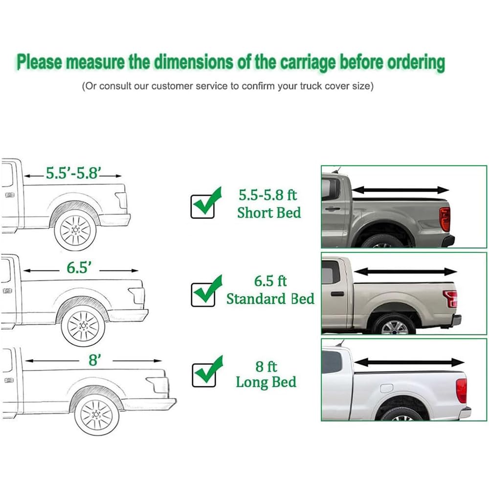 Copertura per Carico Oxford Pick-up per Great Wall Steed (Wingle) 2006-2025, Impermeabile Copertura del Telo per Cassone del Camion Telo Copri Cassone Pick-up,A L177*W185