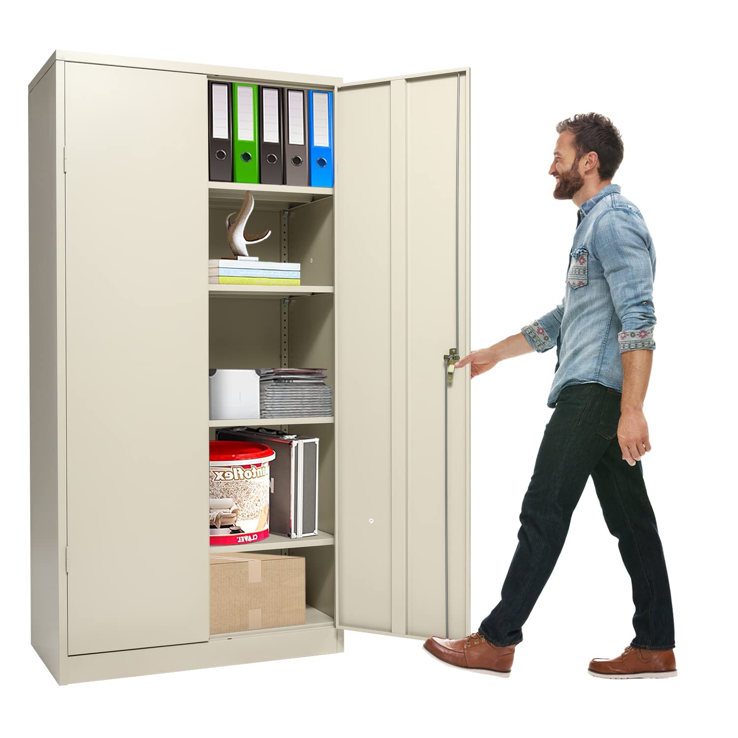 Buy Atripark Metal Storage with Doors, Lockable Office