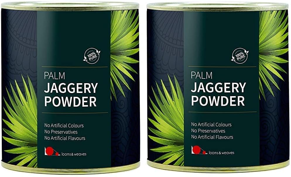 Verem 100% Pure, Natural and Unrefined Palm Jaggery Powder (Karuppatti) from Kerala - 500 gm (250 gm x 2)