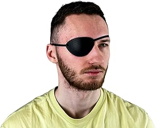 Leather Eye Patch, Eye Patch, Man Eye Patch, Woman Eye Patch, Slim Eye Patch, Eye patch (Black)