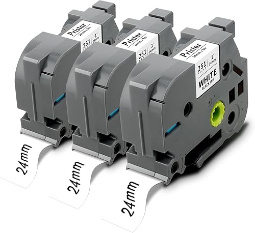 Pristar Paquete de 3 cintas de etiquetas de 0.35 pulgadas compatibles con Brother TZe-221 TZ-221 TZe TZ Cinta blanca laminada de 0.354 in 0.35
