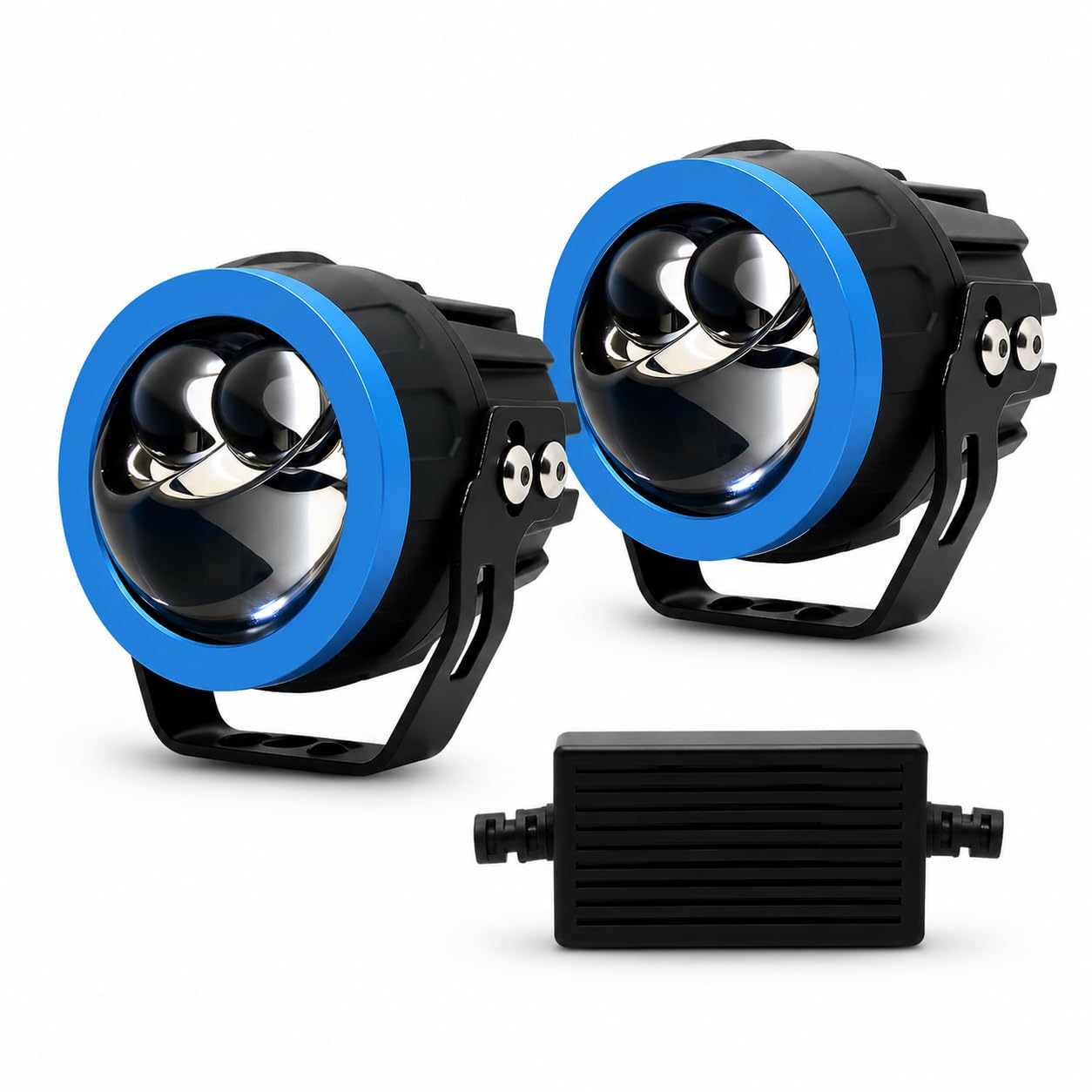 HJG Terminator 2 100W Fog Light for Bike & Car, High Power LED Projector Foglamp with Laser Spot, Wide Beam, Red DRL, White Yellow Warm White Light, Universal Auxiliary Driving Light-image-45