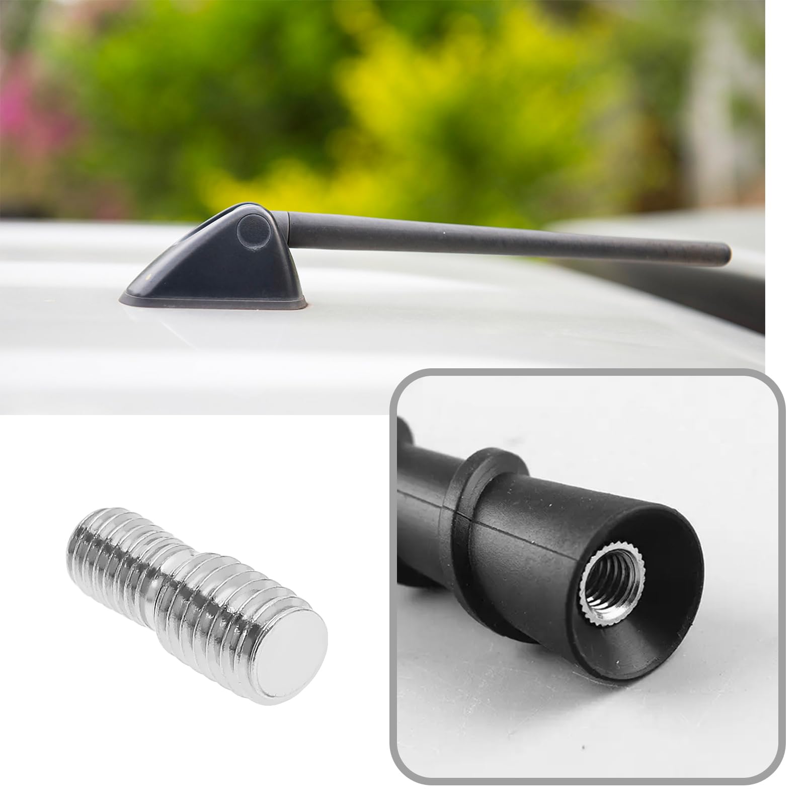 EMagTech 9pcs Adaptateur Antenne Voiture Vis M4 M5 M6 - Kit Conversion Mât Antenne Toit Et Tige Véhicule