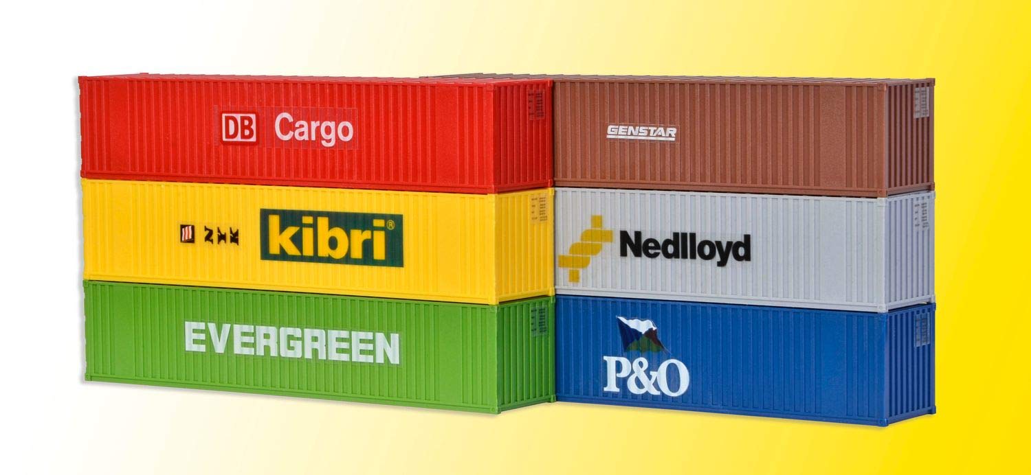 Container 40 (pouces) H0 Kibri 10922 6 pc(s)