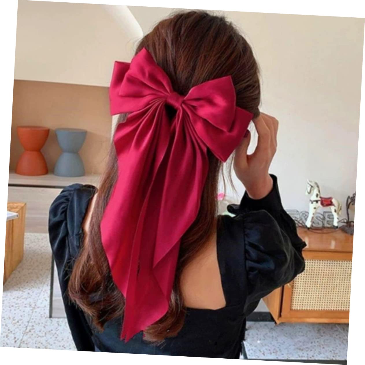 Healeved 10piezas Clips De Pelo Gran Lazo De Para Coletas y Peinados Accesorios Elegantes Para Fiestas y Uso Diario
