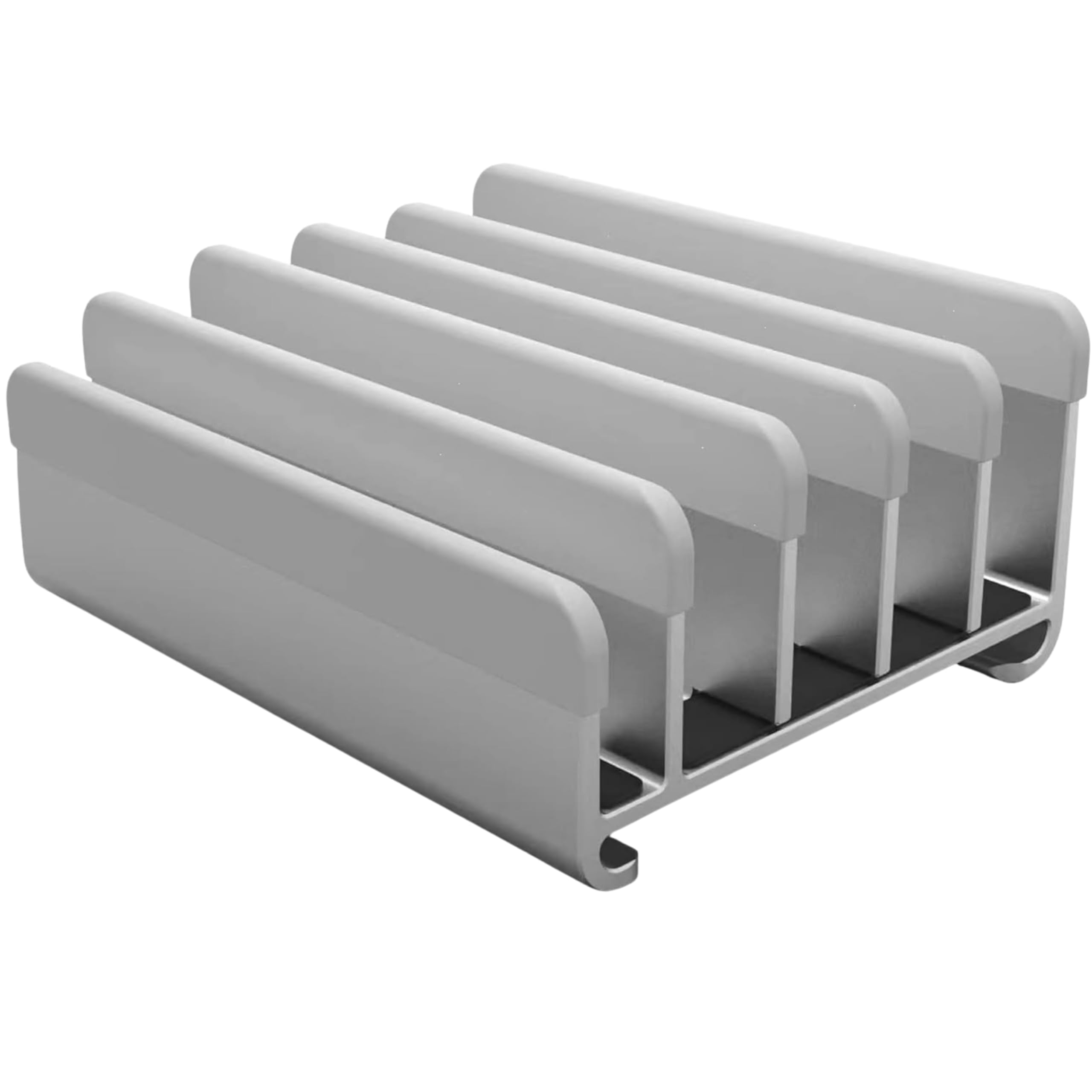 Elestoria Adjustable Laptop Stand - Fits 5 Devices, Modern Design, Tool Free Adjustment, Protective & Stable | Grey