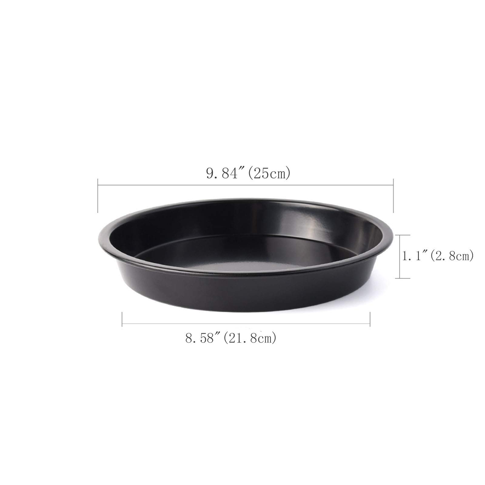 MINIDUO Pizza Pan Multifunction Round Thicken Carbon Steel Non-Stick Bakeware High Temperature Resistance Baking Tray for Home Kitchen Hotel Restaurant-9 inch