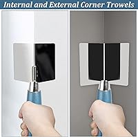Vista 7 de DAJAVE Juego de 2 herramientas de esquina para paneles de yeso, cuchillo de esquinas exteriores de 3 pulgadas y cuchillo interior, con mango