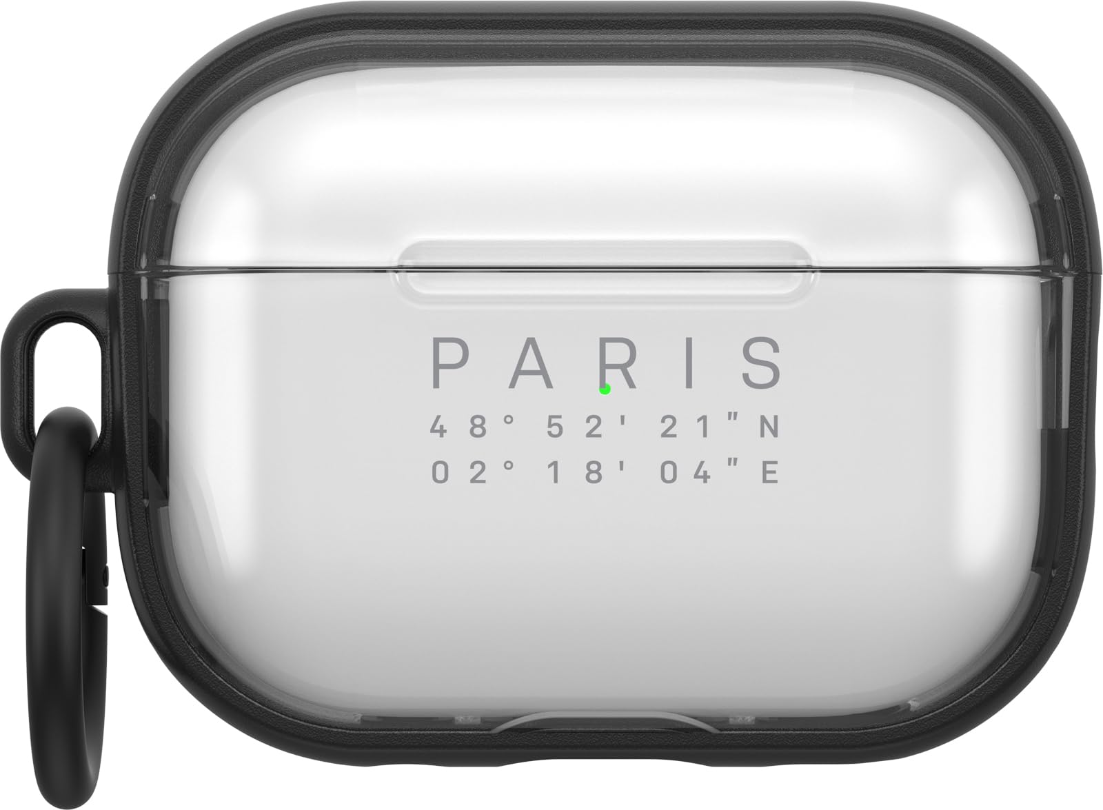 OtterBox Clear Series Etui na słuchawki AirPods Pro (Pro 2), Odporny na wstrząsy i upadki, bardzo cienki, odporny na zarysowania futerał ochronny z karabińczykiem na Apple AirPods, Paris