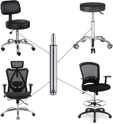 Miniatura 3 de Antlu Cilindro de elevación de gas ajustable de 14 a 22 pulgadas (8 pulgadas) para reemplazo de taburetes de silla de oficina, cilindro neumático