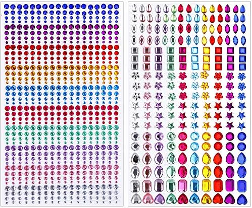 Glitzersteine 3500 Stück - Selbstklebende Strasssteine Bastelset