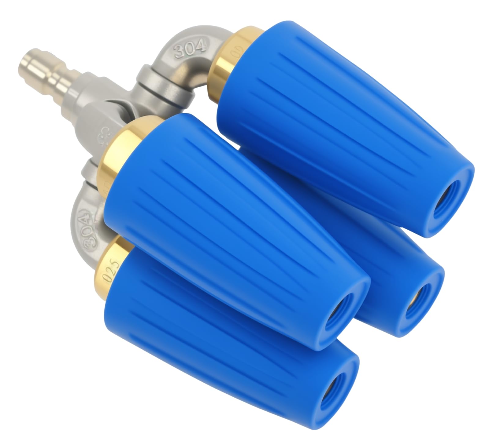 Ugello turbo 4 in 1, ugello turbo quadruplo 2.0, ugello turbo rotante a 360° con connettore rapido da 1/4", 4000 PSI