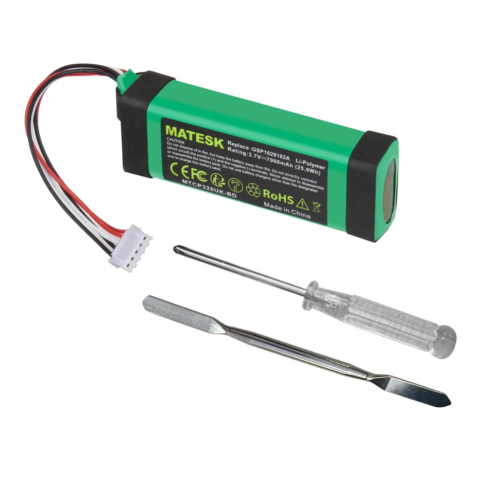 Batterie de rechange 3,7 V 7000 mAh compatible avec JBL Charge 3 Bluetooth sans fil audio GSP1029102A
