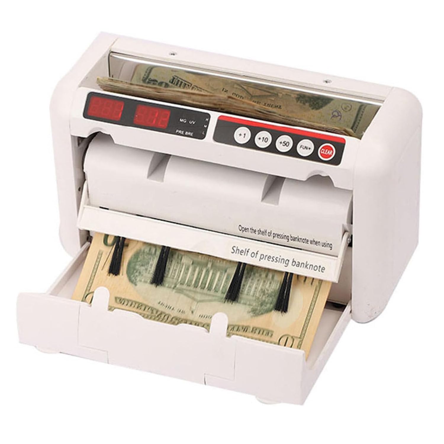 Macchina Conta Soldi Multimodale,Macchina Conta Banconote Professionale,Macchina Conta Banconote da 999 Pezzi/Min,modalità Aggiungi E Batch Display LCD