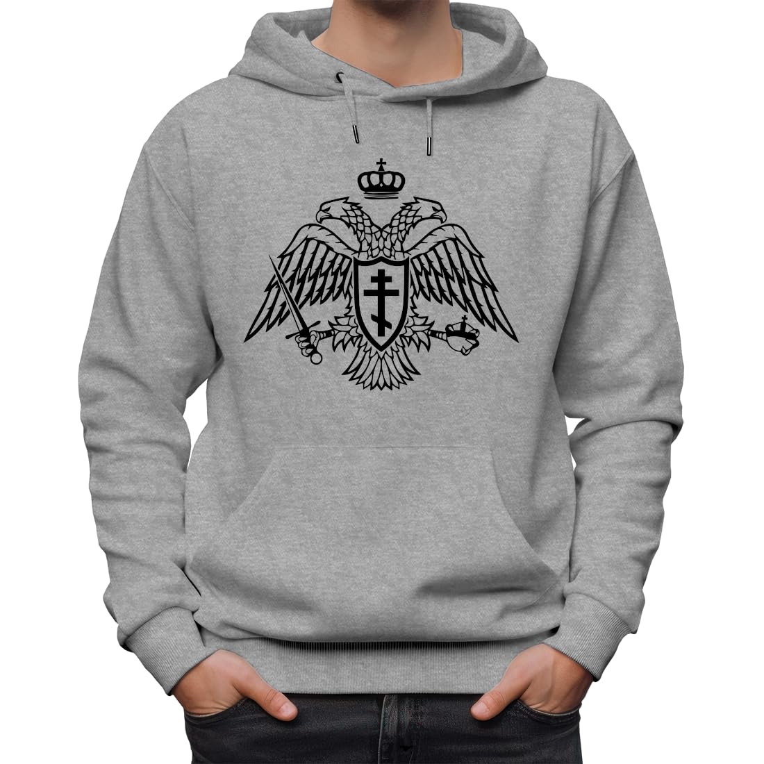 Orthodox Christian Double Headed Byzantine Eagle klasyczna bluza z kapturem unisex dla mężczyzn i kobiet