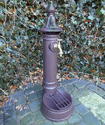 Unbekannt STANDBRUNNEN MIT Becken BRUNNEN ALUGUSS Garten ANTIK Nostalgie Stil WO-922