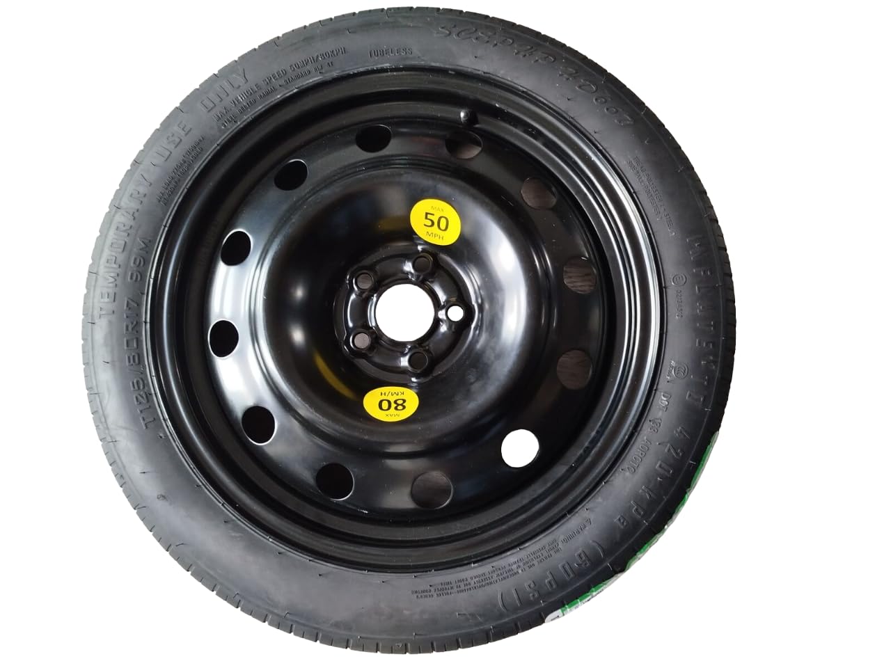 D'ANGELO 1988 Kit rueda de repuesto de 17" compatible con SEAT IBIZA, ARONA, compatible con VW POLO, para @UDI A1, compatible con MG ZS Gasolina 2020>