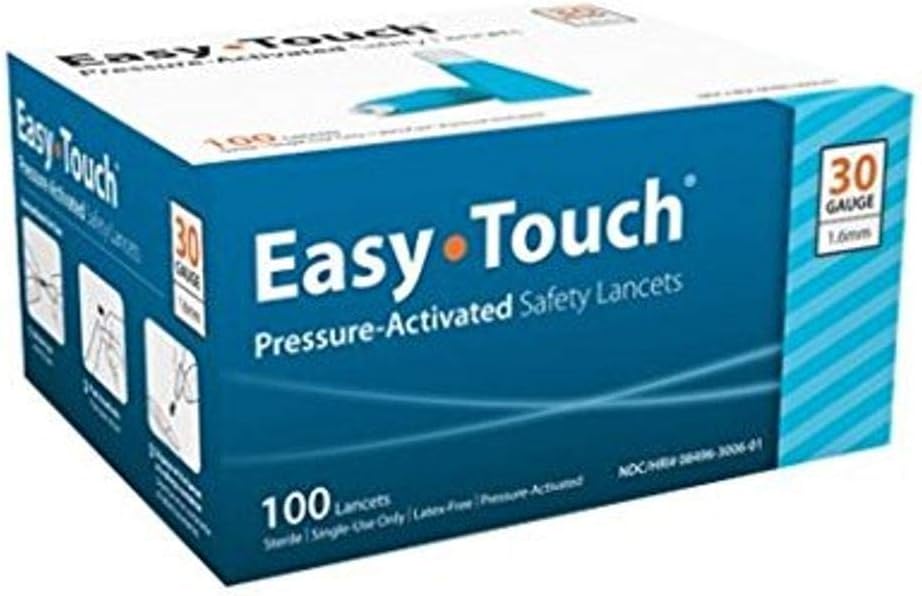 Easy Touch 830061 Safety Lancet, 30 g x 1.6 mm (Pack of 100)
