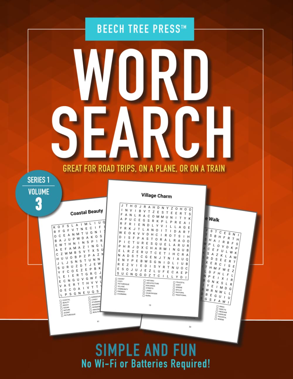 Word Search Puzzle Book for Adults – 100 Word Search Puzzles | Series 1 Volume 3 | Brain Games for Relaxation | Beech Tree Press Clean & ... for Road Trips, Flights, and Quiet Moments