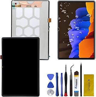 LCD Display Screen Replacement Digitizer Parts for Samsung Galaxy Tab S7 FE 2021 T730 T736B 12.4" Touch Screen Digitizer with Tool and Tempered Glass