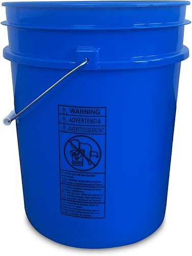 Miniatura 7 de ePackageSupply, Cubo de plástico de 5 galones con tapa hermética I Cubo de grado alimenticio  Azul Chevron  Sin BPA I Heavy Duty 90 mil cubo