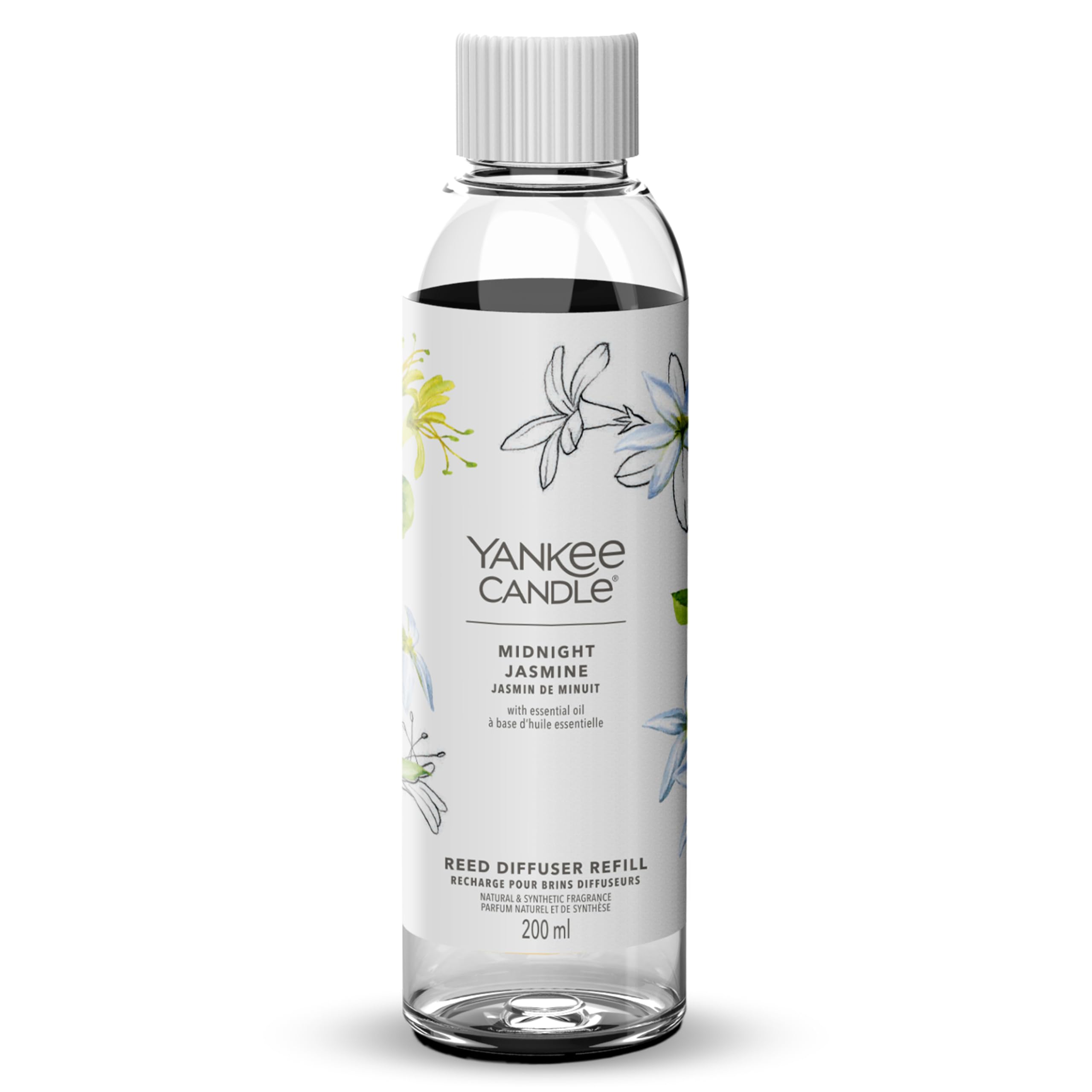 Yankee Candle Signature Diffusore a bastoncini Ricarica | Gelsomino di mezzanotte | 200 ml | Fino a 20 settimane di fragranza | Un regalo perfetto per una donna