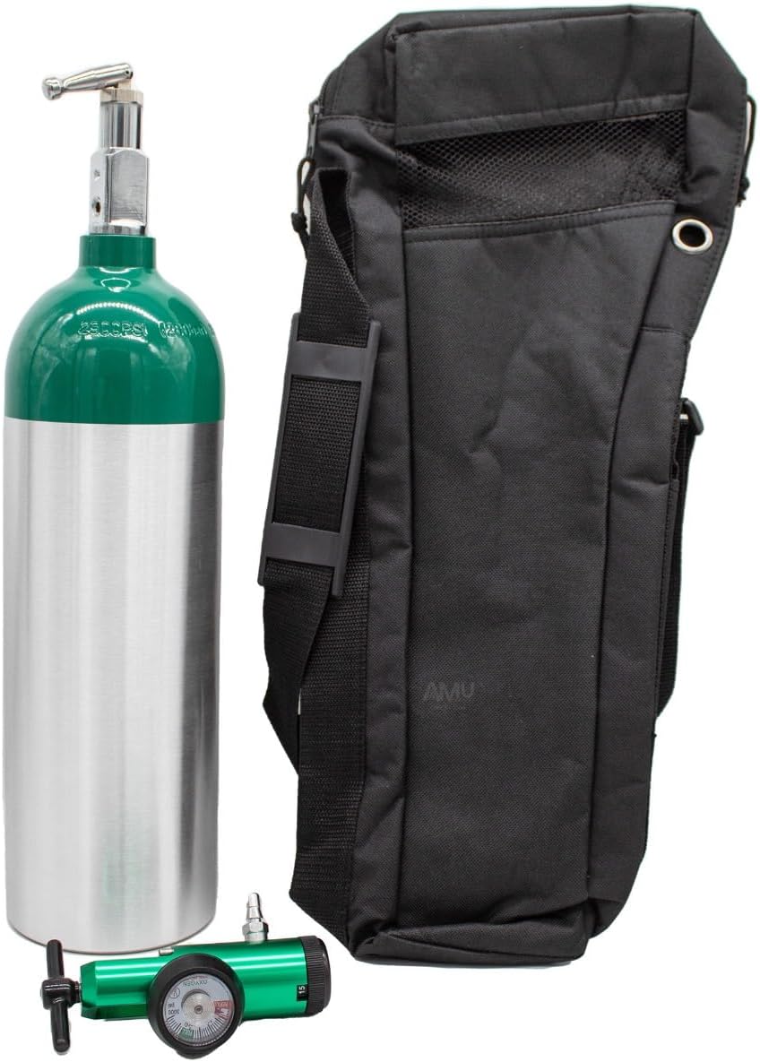Portable Aluminium 2L Oxygen Cylinder (Empty) with Bag