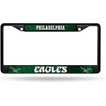 Rico Industries NFL Football Black Chrome Frame with Decal Inserts 12" x 6" Car/Truck Auto Accessory