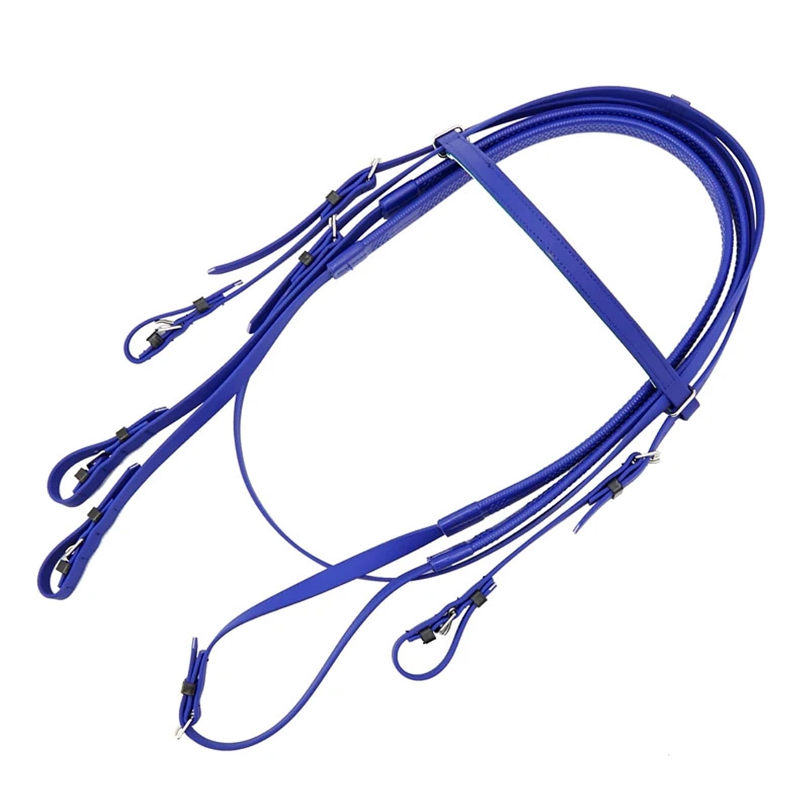 Suministros de arnés, riendas de Caballo, riendas Antideslizantes de Agua, riendas de Agua de Velocidad, Accesorios for Silla de Montar con Cabestro de Caballo para Caballos(Blue)