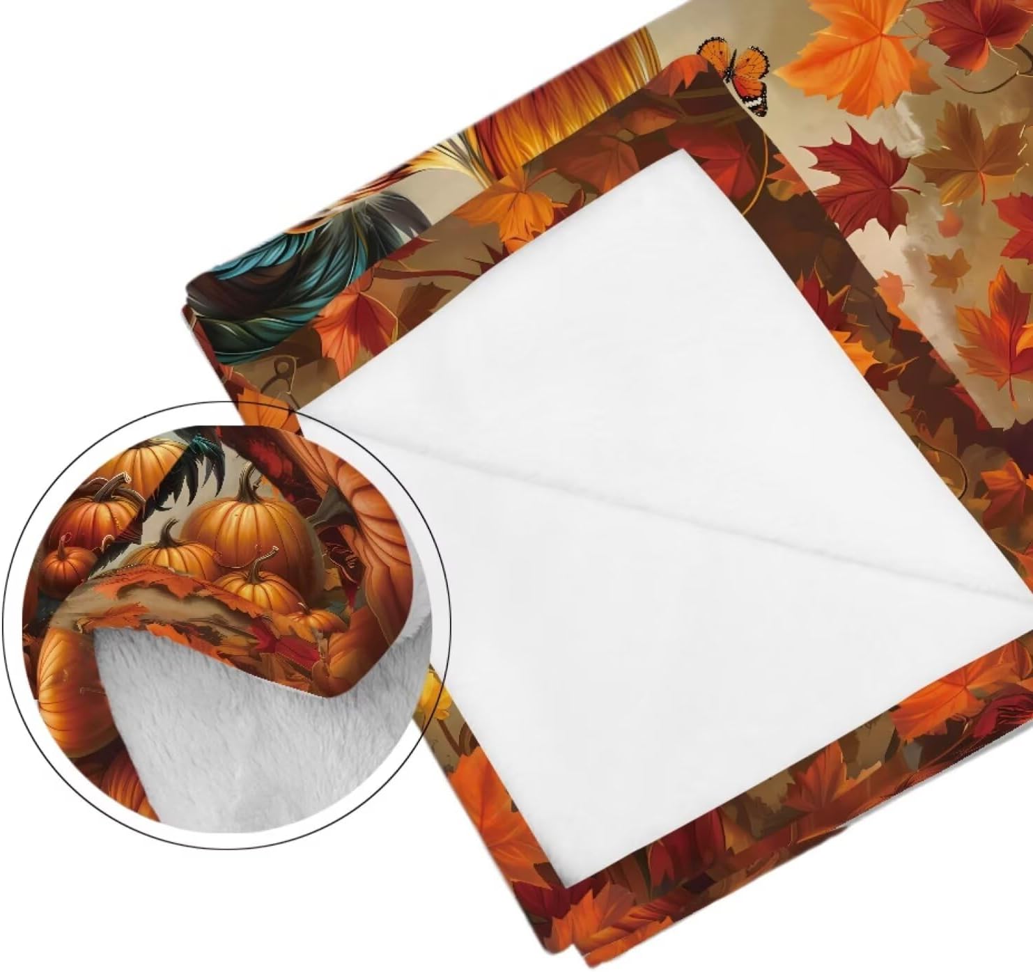 Fall Leaf Throw Blanket for Home Bedroom Lightweight Sofa Blankets Watching TV Couch Rooster Home Bedroom Decoration Fall Decorations for Couch Extra Large Size Thanksgiving Decor